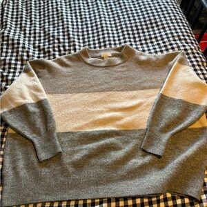 H&M Women’s Sweater in Gray and Cream